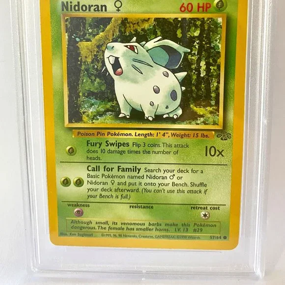 PSA 10 NIDORAN GEM MT 57/64 │ Jungle Set Unlimited │1999 Pokémon 56264950 - Picture 3 of 5